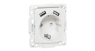 Стокгольм Механизм Розетки 1-местной с/з, USB 2A 16А винтовые клеммы белый с защ. штор. EKF Стокгольм Механизм Розетки 1-местной с/з, USB 2A 16А винтовые клеммы белый с защ. штор. EKF