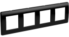 Рамка на 2+2+2+2 модуля (четырехместная), черная Рамка на 2+2+2+2 модуля (четырехместная), черная