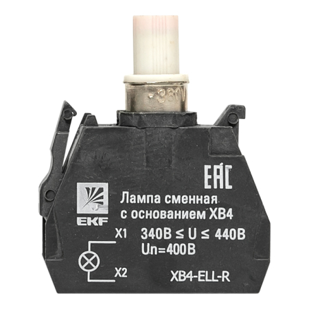 Лампа сменная c основанием XB4 красная 400В EKF PROxima