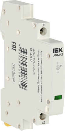 ARMAT Лампа инд. одинарная LED 12-48В AC/DC зел. IEK