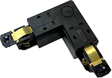 Соединитель внутренний L-образый правый черный