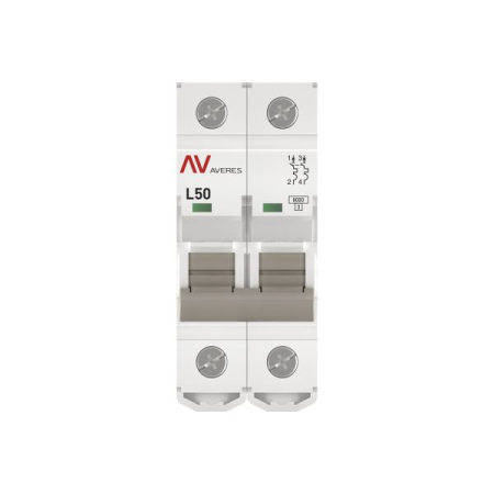 Выключатель автоматический AV-6 2P 50A (L) 6kA EKF AVERES