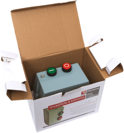 Пускатель в корпусе КМЭ 9А 230В с РТЭ Ir-1,6-2,5А и индикатором IP65 EKF