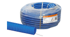 Труба гофрированная ПНД d 25 с зондом (75 м) легкая синяя TDM Труба гофрированная ПНД d 25 с зондом (75 м) легкая синяя TDM