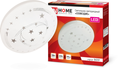 Светильник светодиодный серии DECO 36Вт 230В 6500К 2340лм 350мм СОЗВЕЗДИЕ IN HOME
