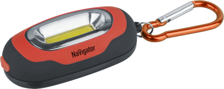 Фонарь Navigator 93 657 NPT-KC07-R-2CR2032 брелок пласт.1COB LED(1Вт) 3 реж.крас