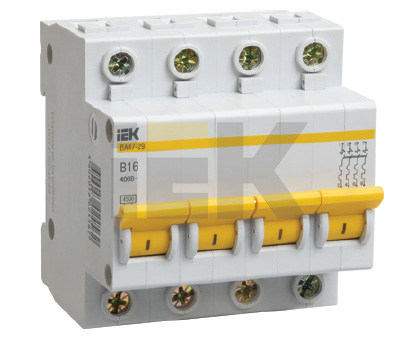 Авт. выкл. ВА47-29 4Р 2А 4,5кА х-ка В IEK