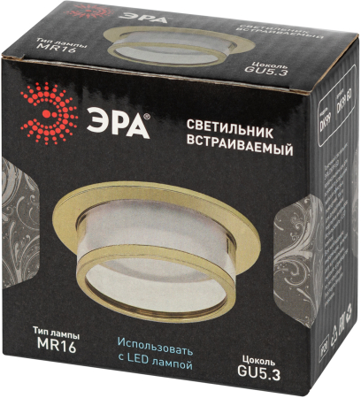 Встраиваемый светильник декоративный ЭРА DK99 GD MR16 GU5.3 золото