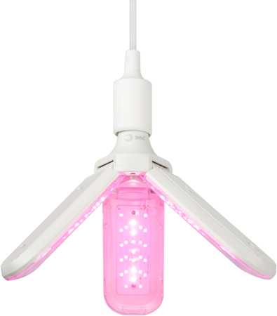 FITO-24W-RB-E27-FOLD     Фитолампа для растений светодиодная ЭРА FITO-24W-RB-E27-FOLD 3-х лепестковая красно-синего спектра 24 Вт Е27