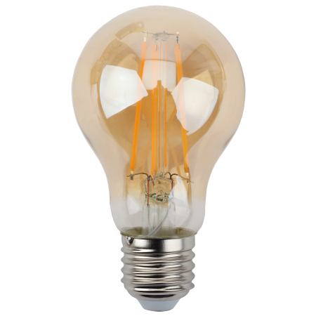 Лампы СВЕТОДИОДНЫЕ F-LED F-LED A60-7W-827-E27 gold  ЭРА (филамент, груша золот., 7Вт, тепл, Е27)