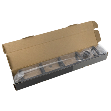 Кабельный органайзер TERACOM PRO 1U с 5 пластиковыми кольцами чёрный