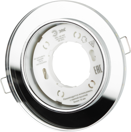 DK LD51 MR  Встраиваемый светильник со светодиодной подсветкой ЭРА DK LD51 MR GX53 зеркальный