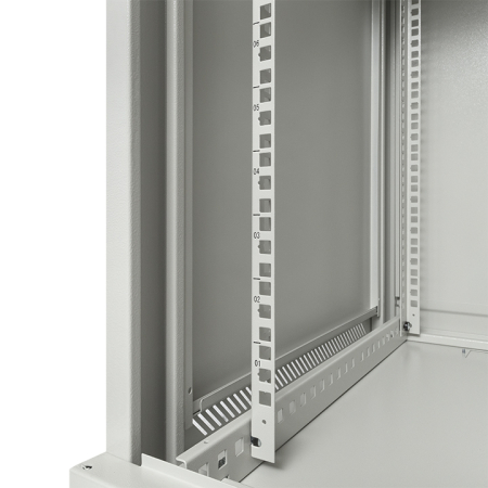 Шкаф настенный 19" TERACOM PRO 15U 600х600 мм дверь стеклянная с замком-ручкой серый