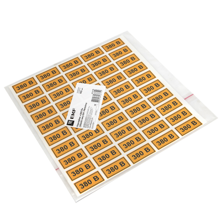 Наклейка "380В" (20х40мм.) EKF PROxima