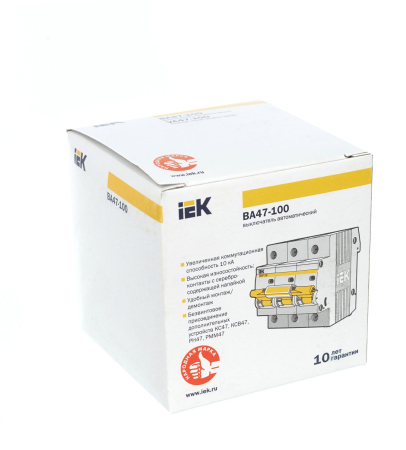 Авт. выкл. ВА47-100 3Р100А 10 кА х-ка С IEK