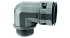 Муфта 90 грд. труба-коробка DN 48 мм, М50х1,5, полиамид, цвет черный