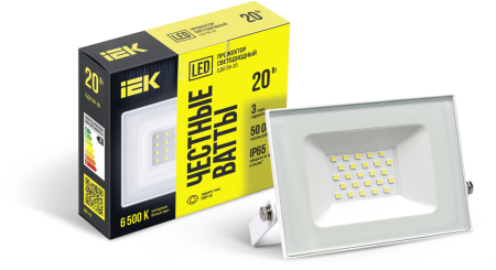 Прожектор светодиодный СДО 06-20 IP65 6500K белый IEK