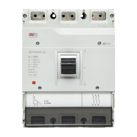 Выключатель автоматический в литом корпусе AV-POWER-4/3 700А 100кА TR EKF