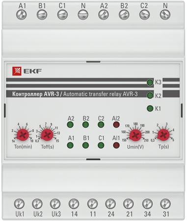 Контроллер АВР на 2 ввода с секционированием AVR-3 EKF PROxima