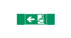 пиктограмма "Движение МГН налево" 310х90мм для авар-эвакуац св-ка Basic IP65 пиктограмма "Движение МГН налево" 310х90мм для авар-эвакуац св-ка Basic IP65