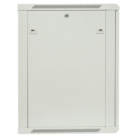 Шкаф настенный 19" TERACOM PRO 15U 600х600 мм дверь стеклянная с замком-ручкой серый