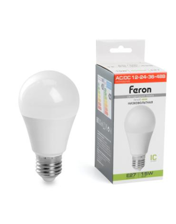 Лампа светодиодная низковольтная Feron LB-194 Шар E27 15W 12-48V 4000K