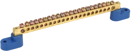 Шина N "ноль" на двух угловых изол ШНИ-6х9-22-У2-С IEK