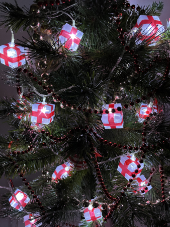 Гирлянды ENIN-3P  ЭРА Гирлянда LED Нить Подарки 3 м холодный свет, 220V, IP20