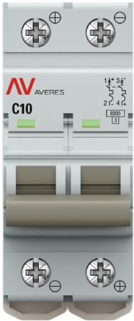 Выключатель автоматический AV-6 DC 2P 10A (C) 6kA EKF AVERES