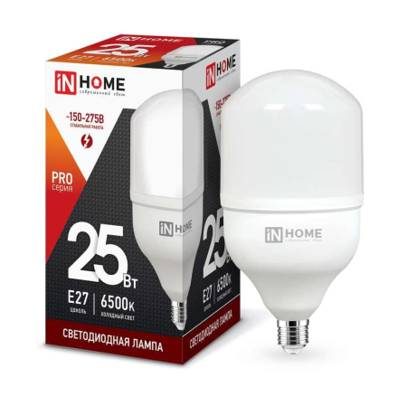 Лампа светодиодная LED-HP-PRO 25Вт 230В E27 6500К 2250Лм IN HOME