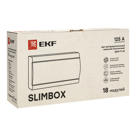 Щит распределительный ЩРН-П-18 "SlimBox" белая дверца IP41 EKF PROxima