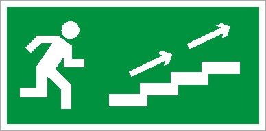 ПЭУ 006 По лестнице вверх направо (335х165) PC-M /комплект, 2шт./ MIZAR S пиктограмма