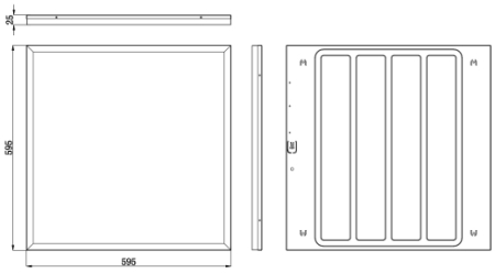 Светильник светодиодный ЭРА SPO-1-40-4K-M-90RA 40Вт 4000K 3200Лм IP40 595х595х25 RA>90 с равномерной засветкой матовый