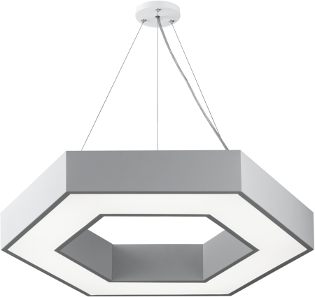 SPO-123-W-40K-045  Светильник светодиодный Geometria ЭРА Hexagon SPO-123-W-40K-045 45Вт 4000K 2500Лм IP40 600*600*80 белый подвесной ЛТ