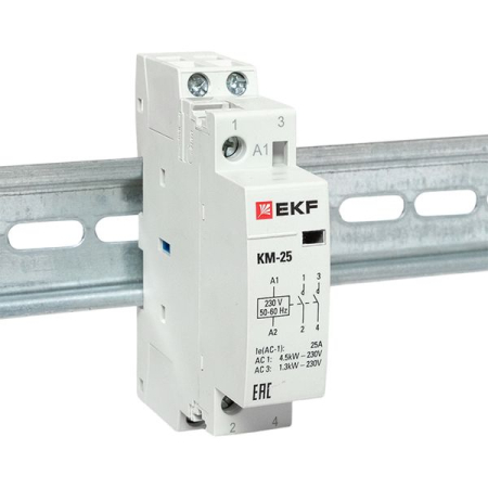 Контактор модульный КМ 25А 2NО (1 мод.) EKF PROxima