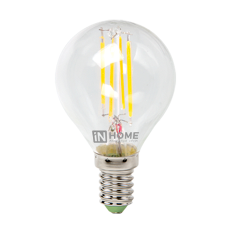 Лампа светодиодная LED-ШАР-deco 7Вт 230В Е27 4000К 630Лм прозрачная IN HOME