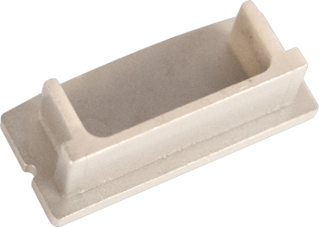 Торцевая крышка для накладного профиля глухая пластик 24х11 мм