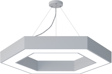 SPO-124-W-40K-051  Светильник светодиодный Geometria ЭРА Hexagon SPO-124-W-40K-051 51Вт 4000К 3900Лм IP40 800*800*80 белый подвесной