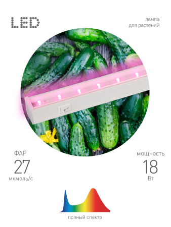 ЭРА LLED-05-T5-FITO-18W-W линейный LED светильник ФИТО