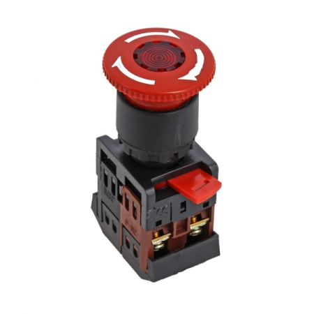 Кнопка ANE-22 поворотная c блокировкой и подсветкой NO+NC Грибок EKF PROxima