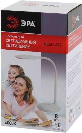Светильники настольные  ЭРА NLED-477-8W-BK черный наст.светильник
