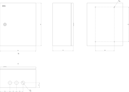 Навесные металлокорпуса NO_ECO_STM_SHMP-03_IP31  ЭРА ЭКО СТМ ЩМП-03 (360х300х165)
