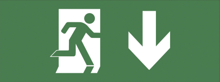 INFO-SSA-103 ЭРА Самоклеящаяся этикетка 350х130мм "Фигура/стрелка вниз" SSA-101 (5/1000)