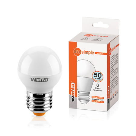 Лампа Led GL45 6Вт Е27 4000К