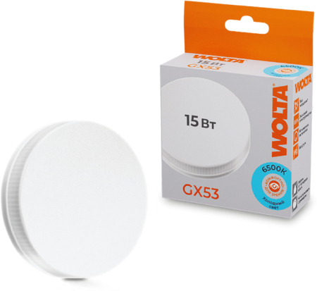 Светодиодная лампа WOLTA 25W75R15GX53 "Таблетка" R75 15Вт 1200лм 6500К GX53 1/100