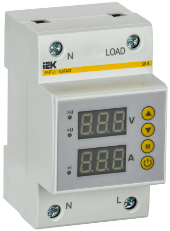 Реле напряжения и тока РНТ-д однофазное 54мм 50А IEK