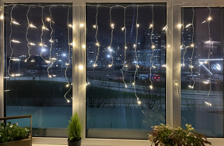 Гирлянды ENOB-2B  ЭРА Гирлянда LED Бахрома 2м*1м теплый свет, 24V,  IP44