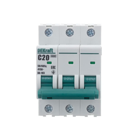 Авт. выкл. 3Р 20А х-ка C ВА-103 6кА