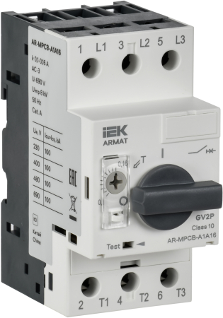 ARMAT Авт. выкл. защиты двигателя A1 GV2P 0,1-0,16А IEK