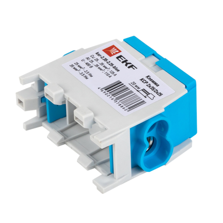 Клемма распределительная КСР с двойным винтом 2x35/2x25 синяя EKF PROxima